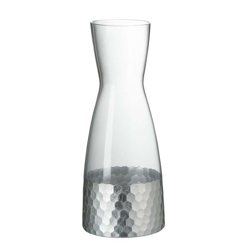 CARAFE A EAU VERRE TRANSPARENT/ARGENT