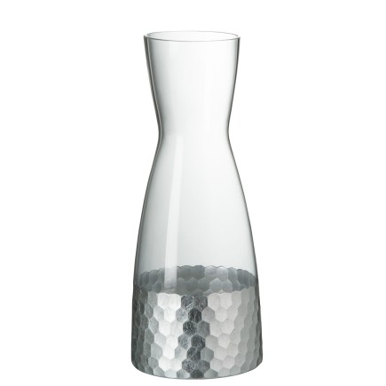 CARAFE A EAU VERRE TRANSPARENT/ARGENT