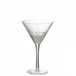Verre à cocktail en verre argent - transparent 11.5x11.5x18.5 cm