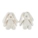 Lote de 2 peluches de conejo blanco de 25x22x20 cm