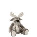 Bufanda de peluche gris con estampado de ciervo 24x32cm