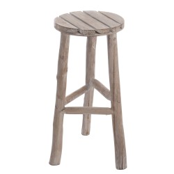 Tabouret rond bois blanc 40*40*53cm