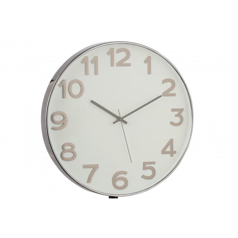 Horloge murale chiffres arabes blanc et gris 39 cm