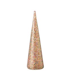 Cono con confeti de vidrio H30cm