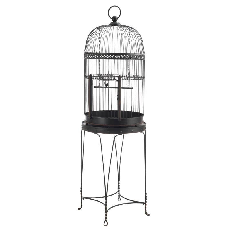 Voladero de pie de metal negro 55x55x176cm