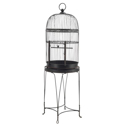 Voladero de pie de metal negro 55x55x176cm
