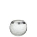 Photophore boule craquelé en verre argent 12x12x10.5 cm Photophore boule craquelé en verre argent 12x12x10.5 cm