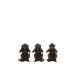Figurine singe de la sagesse en résine marron 16x11x10cm