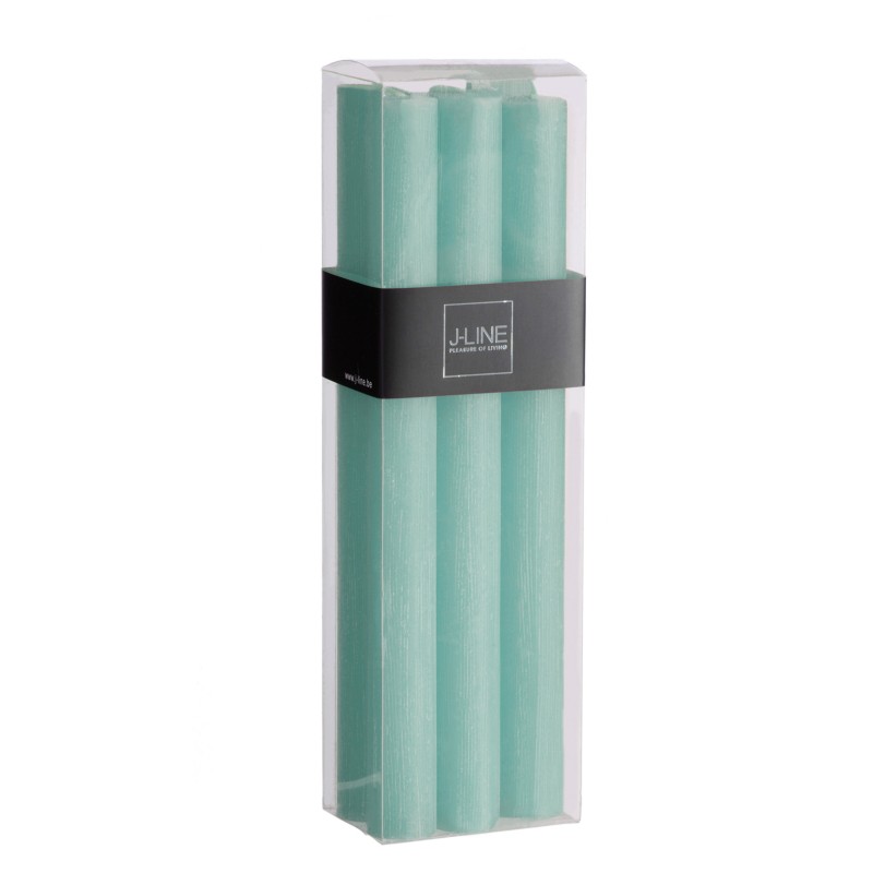 Boite de 6 bougies 13H en Paraffine Azur 7x4.5x24 cm Boite de 6 bougies 13H en Paraffine Azur 7x4.5x24 cm