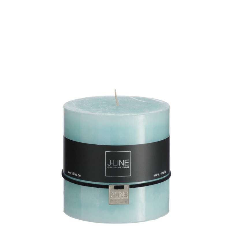 Bougie cylindrique 80H en Paraffine Azur 10x10x10 cm Bougie cylindrique 80H en Paraffine Azur 10x10x10 cm