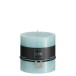 Bougie cylindrique 80H en Paraffine Azur 10x10x10 cm Bougie cylindrique 80H en Paraffine Azur 10x10x10 cm