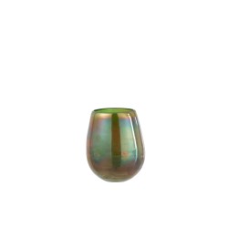 Photophore en verre cameléon 15x13x13 cm