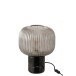 LAMPE TABLE YUFO VERRE/MARBRE GRIS/NOIR