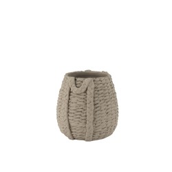 Jardinera de cemento gris 31.5x27x38 cm