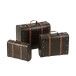 Lot de 3 malles en bois type valise 45cm 38cm 31cm Lot de 3 malles en bois type valise 45cm 38cm 31cm