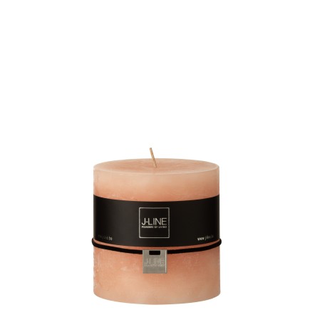 Bougie cylindrique rose saumon 10x10cm 75 heures