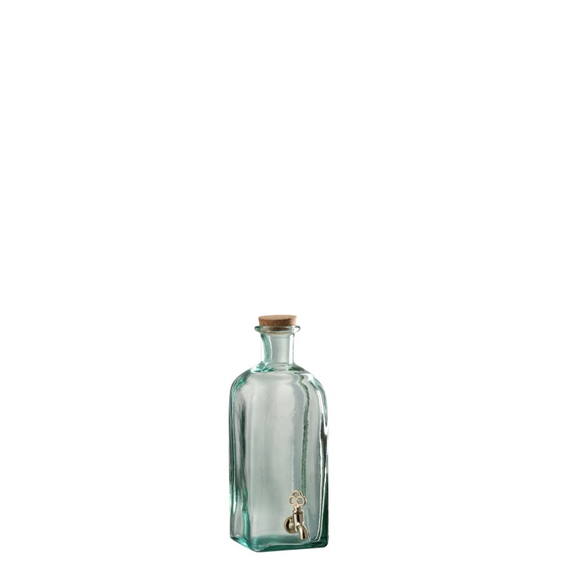 Distributeur de boisson en verre avec robinet 26x16x10 cm soit 2L