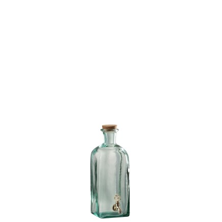Distributeur de boisson en verre avec robinet 26x16x10 cm soit 2L