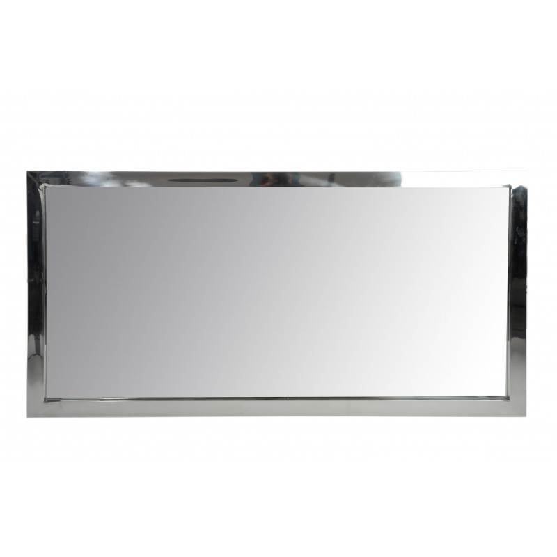 Miroir rectangulaire de 90x180cm avec cadre acier inoxydable
