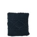 Cojín cuadrado estilo macramé de algodón azul marino 45x45cm