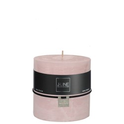 Bougie cylindrique 80H en Paraffine rose 10x10x10 cm