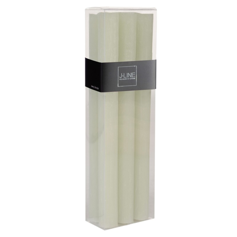 Boite de 6 bougies 13H en Paraffine vert 7x4.5x24 cm Boite de 6 bougies 13H en Paraffine vert 7x4.5x24 cm