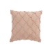 Cuscino quadrato con rombi ondulati in cotone rosa 40x40cm Cuscino quadrato con rombi ondulati in cotone rosa 40x40cm