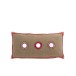 Cojín rectangular de tejido natural 64 x 34 x 5 cm