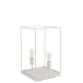 Lámpara de mesa con marco de metal blanco de 51x30x30 cm