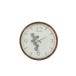 Gran reloj de pared redondo con engranajes de madera y blanco de 74x6 cm