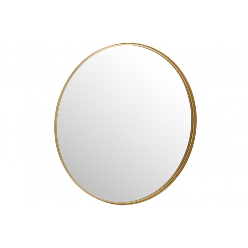 Miroir rond en métal or 110x110x4 cm
