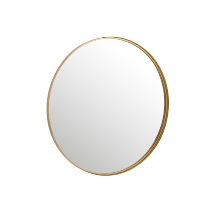 Miroir rond en métal or 110x110x4 cm