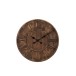 HORLOGE RONDIN DE BOIS CHIFFRES ROMAINS MARRON LARGE