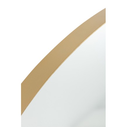 Espelho redondo em metal dourado 110x110x4 cm