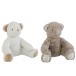 Lote de 2 peluches de osos blancos y beige de 32x28x17cm
