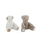 Lot de 2 doudou peluche ours blanc et beige 26x27x23 cm Lot de 2 doudou peluche ours blanc et beige 26x27x23 cm