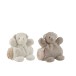 Set de 2 ours et couverture en Peluche gris 25x17x23 cm Set de 2 ours et couverture en Peluche gris 25x17x23 cm