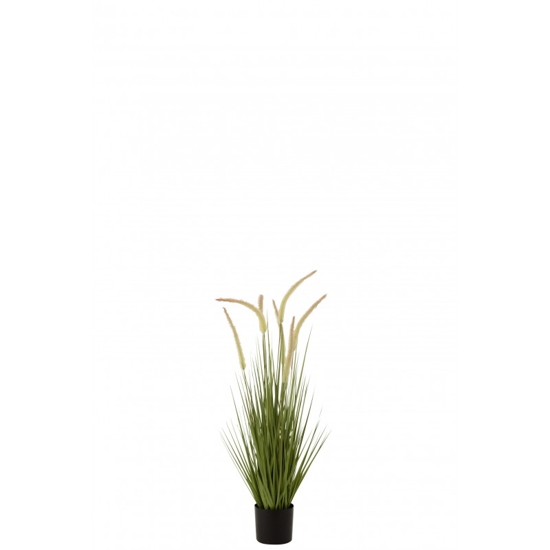 Plante artificielle graminées en pot en plastique 90 cm