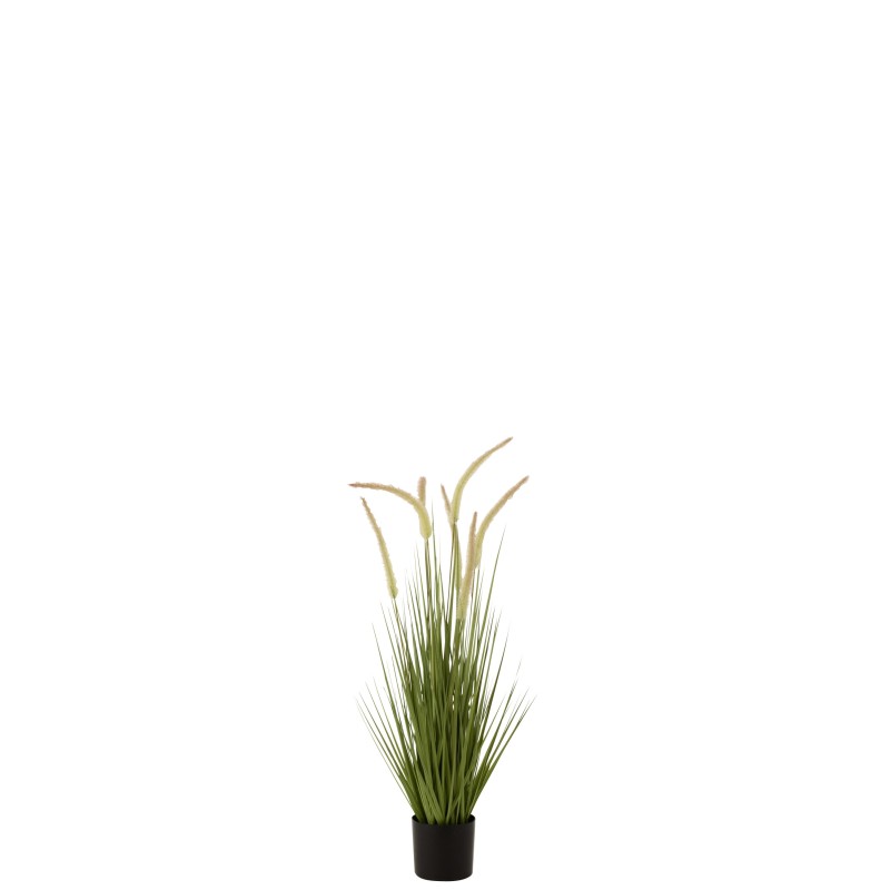 Plante artificielle graminées en pot en plastique 90 cm