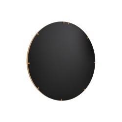 Miroir rond en métal or 110x110x4 cm