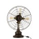 Lámpara en forma de ventilador de metal marrón de 43x29x56 cm