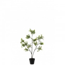Planta artificial con hojas de imitación de cuero con maceta de 61cm