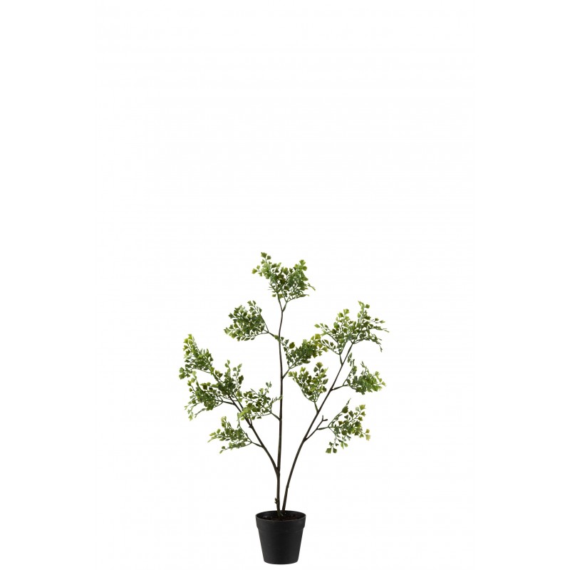 Plante artificielle feuilles immitation cuir avec pot 61cm