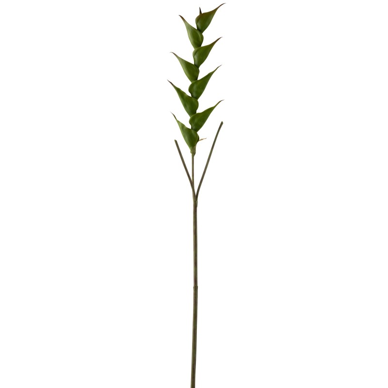 Fleur artificielle heliconia en plastique vert 141cm