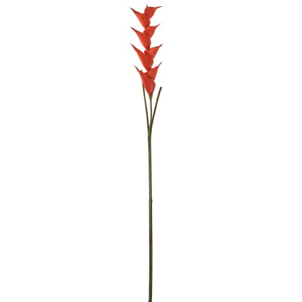 Fleur artificielle heliconia en plastique orange 141cm