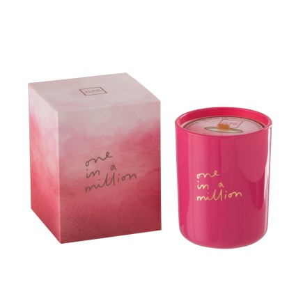 BOUGIE PARFUMEE ONE IN A MILLION VERRE FUCHSIA MEDIUM-80H