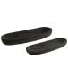 Set de 2 plats en bois noir 61x20.5x8 cm
