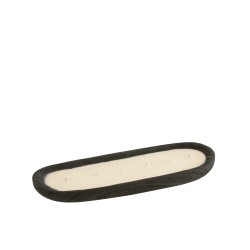 Vela de madera de paulownia negro 46x15x5 cm