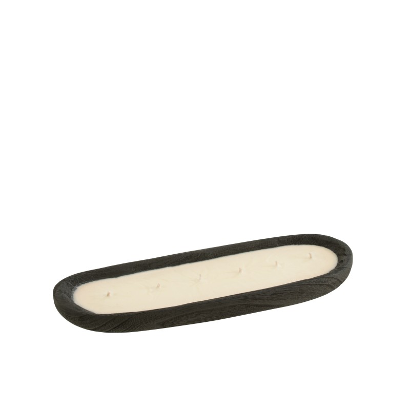 Vela de madera de paulownia negro 46x15x5 cm