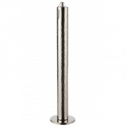 Torche en métal argent 23.5x23.5x106 cm